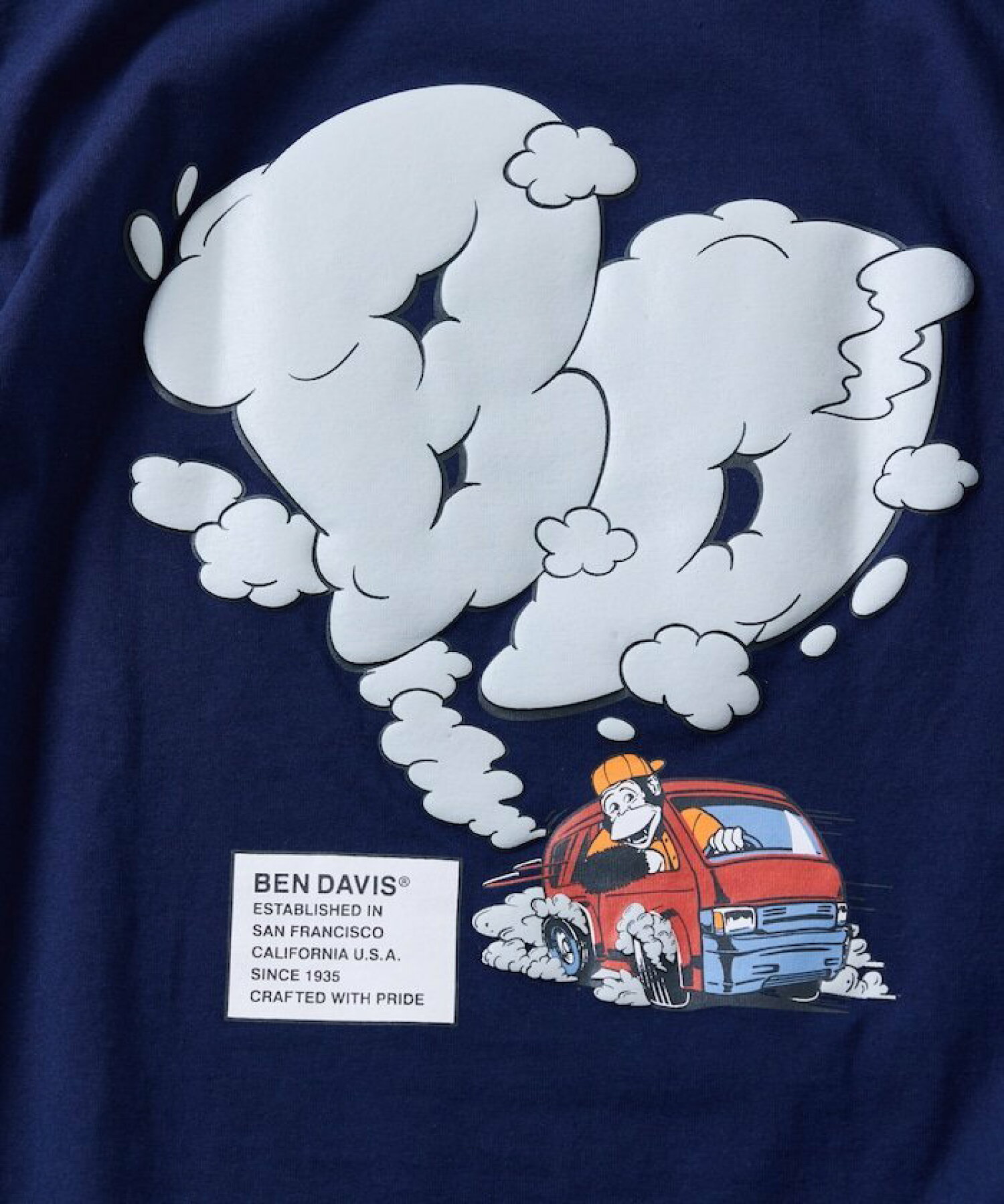BEN DAVIS×FREAK'S STORE ベンデイビス 別注 バックプリント バブルロゴ クルーネックTシャツ 【限定展開】